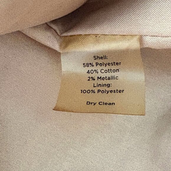 Talbots Blazer Size 12 Gold Metallic Back Pleats Short Jacket Career Party - Picture 5 of 11